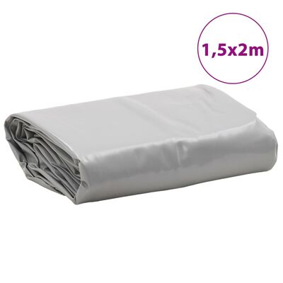 vidaXL Plachta šedá 1,5 x 2 m 650 g/m²