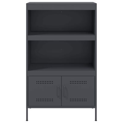 vidaXL Skříň highboard antracitová 68 x 39 x 113 cm ocel