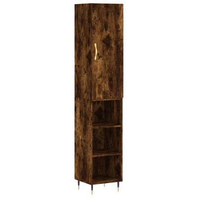 vidaXL Skříň highboard kouřový dub 34,5 x 34 x 180 cm kompozitní dřevo