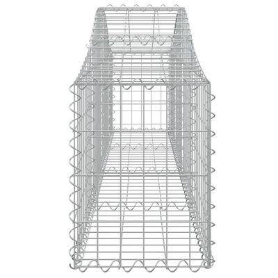 vidaXL Klenuté gabionové koše 7 ks 200x30x40/60 cm pozinkované železo