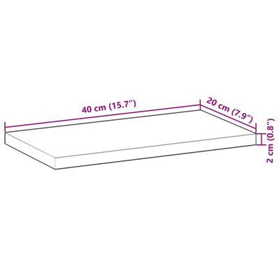 vidaXL Plovoucí police 3 ks 40 x 20 x 2 cm neošetřené akáciové dřevo