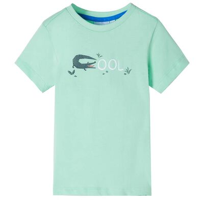 Dětské tričko s krátkým rukávem světle zelené 92