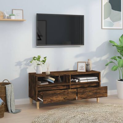 vidaXL TV skříňka kouřový dub 100 x 34,5 x 44,5 cm kompozitní dřevo