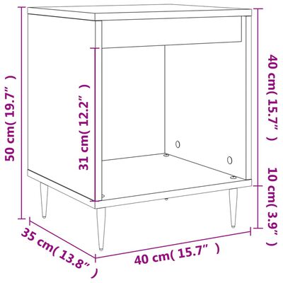 vidaXL Noční stolky 2 ks dub sonoma 40 x 35 x 50 cm kompozitní dřevo