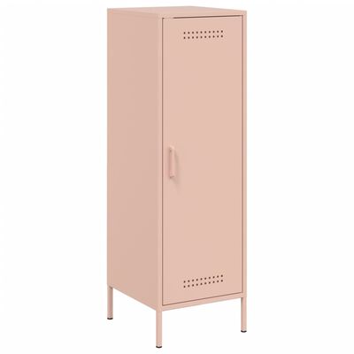 vidaXL Skříň highboard růžová 36 x 39 x 113 cm ocel