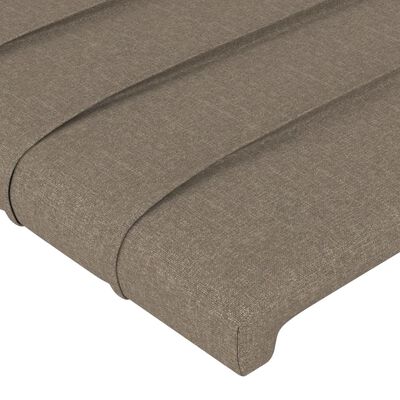 vidaXL Čelo postele typu ušák taupe 147x16x118/128 cm textil