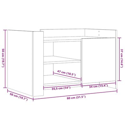 vidaXL Konferenční stolek bílý 80 x 50 x 50 cm kompozitní dřevo