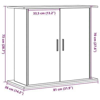 vidaXL Stojan na akvárium dub artisan 81 x 36 x 73 cm kompozitní dřevo