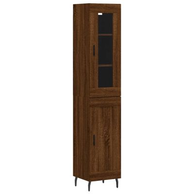 vidaXL Skříň highboard hnědý dub 34,5 x 34 x 180 cm kompozitní dřevo