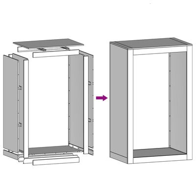 vidaXL Stojan na palivové dřevo 60 x 40 x 100 cm pozinkovaná ocel