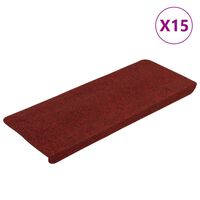 vidaXL Samolepicí nášlapy na schody 15 ks 65x24,5x3,5 cm červené