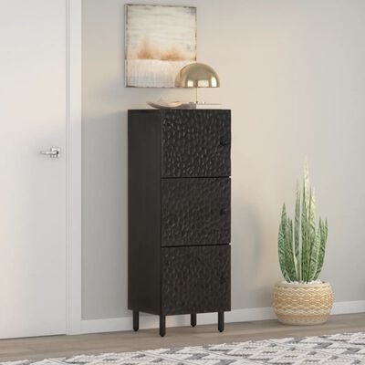 vidaXL Skříň highboard černá 40x33x110 cm masivní mangovníkové dřevo