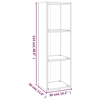 vidaXL Knihovna / TV skříňka šedá sonoma 36x30x114 cm kompozitní dřevo