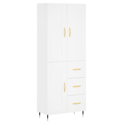 vidaXL Skříň highboard bílá 69,5 x 34 x 180 cm kompozitní dřevo