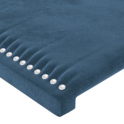 vidaXL Box spring postel s matrací tmavě modrá 160x200 cm samet