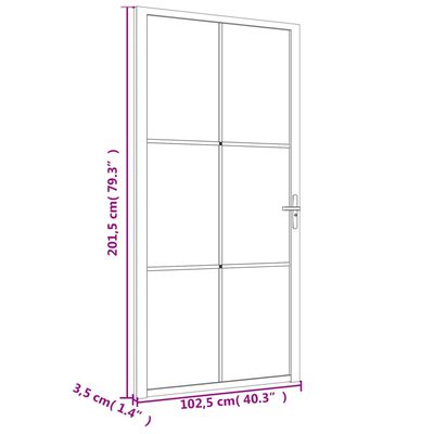 vidaXL Interiérové dveře 102,5 x 201,5 cm bílé matné sklo a hliník