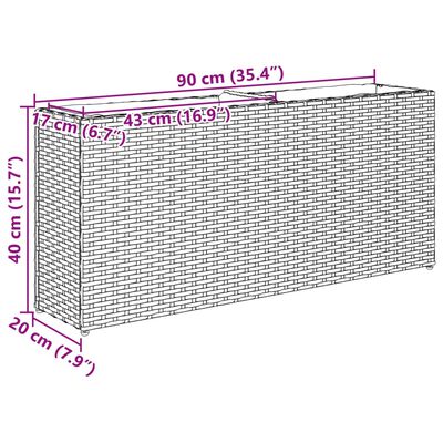 vidaXL Zahradní truhlíky se 2 květináči 2 ks hnědé 90 x 20 x 40 cm