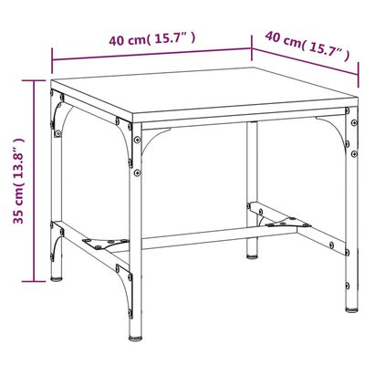 vidaXL Odkládací stolky 2 ks kouřový dub 40x40x35 cm kompozitní dřevo