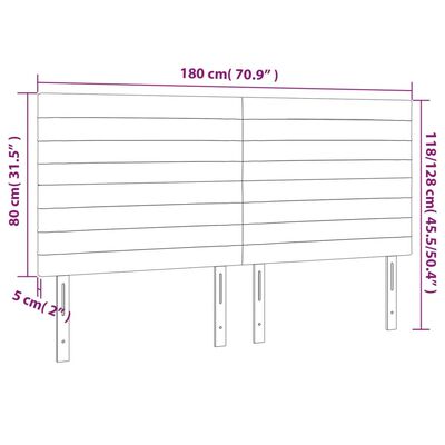 vidaXL Čelo postele 4 ks tmavě modré 90x5x78/88 cm samet