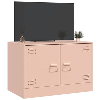 vidaXL TV skříňka růžová 67 x 39 x 44 cm ocel