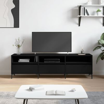 vidaXL TV skříňka černá 150 x 30 x 44,5 cm kompozitní dřevo