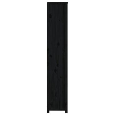 vidaXL Knihovna černá 50x35x183 cm masivní dřevo borovice