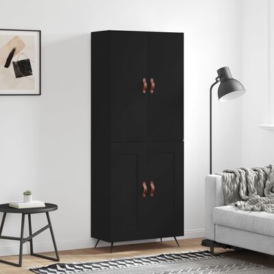 vidaXL Skříň highboard černá 69,5 x 34 x 180 cm kompozitní dřevo