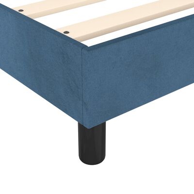 vidaXL Box spring postel s matrací tmavě modrá 160x200 cm samet