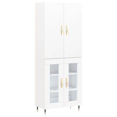 vidaXL Skříň highboard bílá 69,5 x 34 x 180 cm kompozitní dřevo