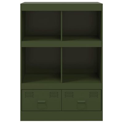 vidaXL Highboard olivově zelený 67 x 39 x 95 cm ocel