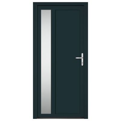 vidaXL Vchodové dveře antracitové 98 x 208 cm PVC