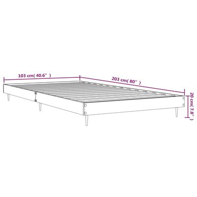 vidaXL Rám postele šedý sonoma 100 x 200 cm kompozitní dřevo