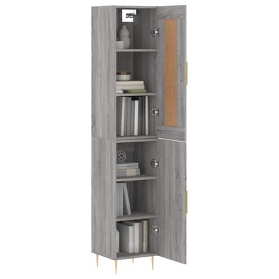 vidaXL Skříň highboard šedá sonoma 34,5 x 34 x 180 cm kompozitní dřevo