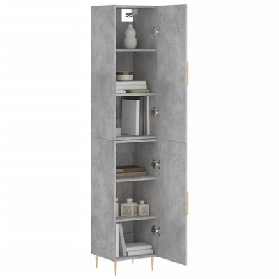 vidaXL Skříň highboard betonově šedá 34,5x34x180 cm kompozitní dřevo