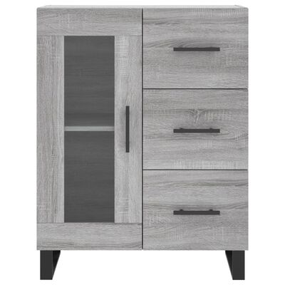 vidaXL Skříň highboard šedá sonoma 69,5 x 34 x 180 cm kompozitní dřevo