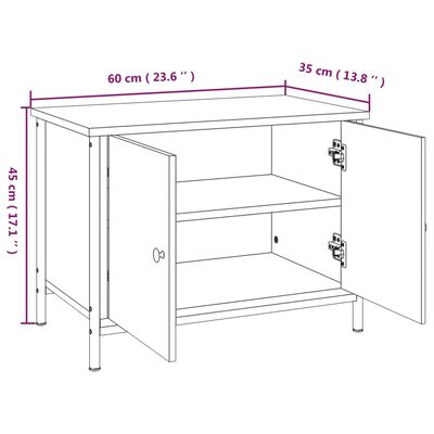 vidaXL TV skříňka s dvířky černá 60 x 35 x 45 cm kompozitní dřevo