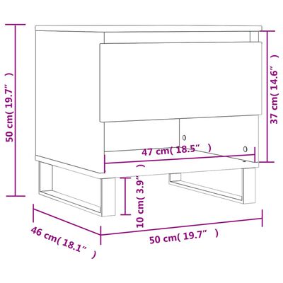 vidaXL Konferenční stolky 2 ks hnědý dub 50x46x50 cm kompozitní dřevo