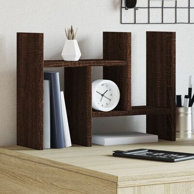 vidaXL Stolní organizér hnědý dub 34,5x15,5x35,5 cm kompozitní dřevo