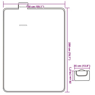 vidaXL Pikniková deka skládací vícebarevná kostkovaná 200x150 cm samet