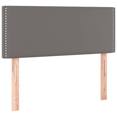 vidaXL Box spring postel s matrací šedá 90x190 cm umělá kůže