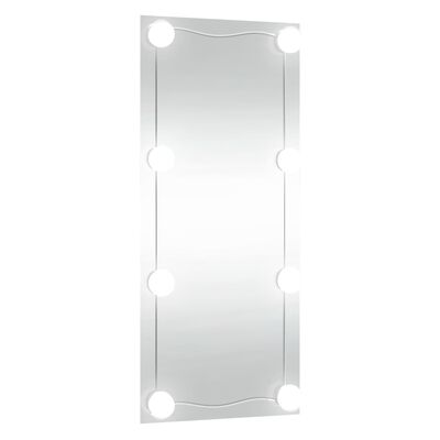 vidaXL Nástěnné zrcadlo s LED osvětlením 40 x 80 cm sklo obdélníkové
