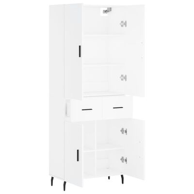 vidaXL Skříň highboard bílá 69,5 x 34 x 180 cm kompozitní dřevo