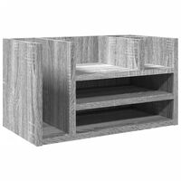 vidaXL Stolní organizér šedý sonoma 44,5 x 24 x 25 cm kompozitní dřevo