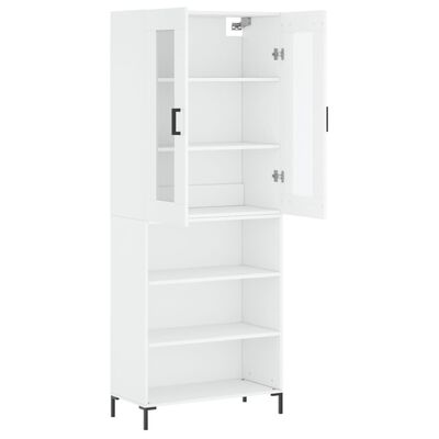 vidaXL Skříň highboard bílá 69,5 x 34 x 180 cm kompozitní dřevo