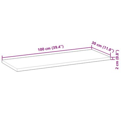 vidaXL Plovoucí police 4 ks 100 x 30 x 2 cm neošetřené akáciové dřevo