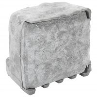 vidaXL Venkovní zásuvka s hrotem a čidlem 4cestná kamenný vzhled šedá