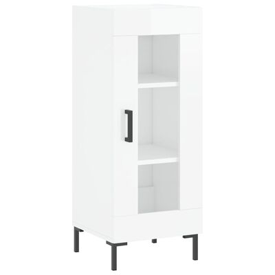 vidaXL Skříň highboard bílá s vysokým leskem 34,5x34x180 cm kompozit