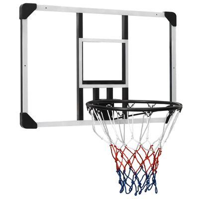 vidaXL Basketbalový koš s průhlednou deskou 90x60x2,5 cm polykarbonát