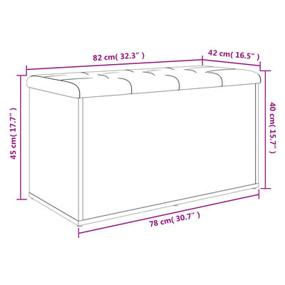 vidaXL Úložná lavice dub sonoma 82 x 42 x 45 cm kompozitní dřevo