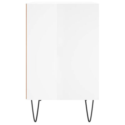 vidaXL Noční stolky 2 ks bílé vysoký lesk 40x30x50 cm kompozitní dřevo